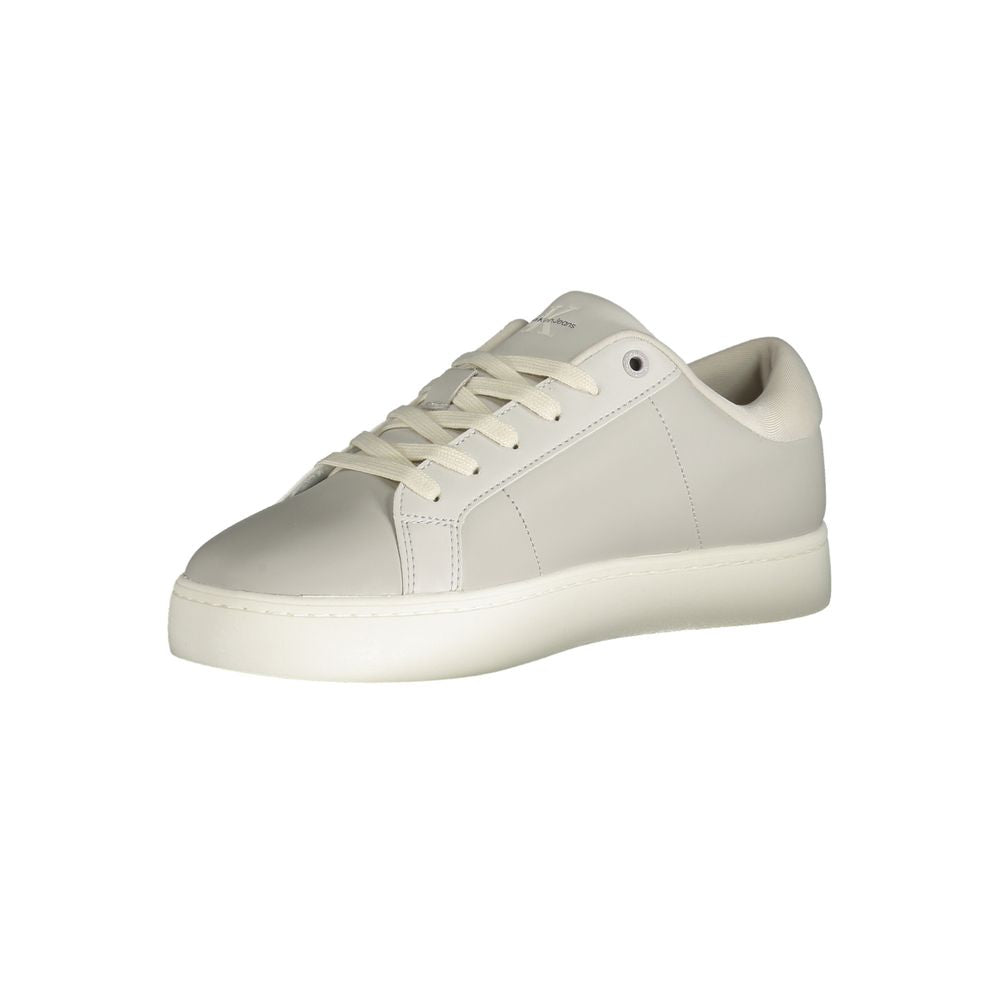 Calvin Klein Grå Læder Herre Sneaker