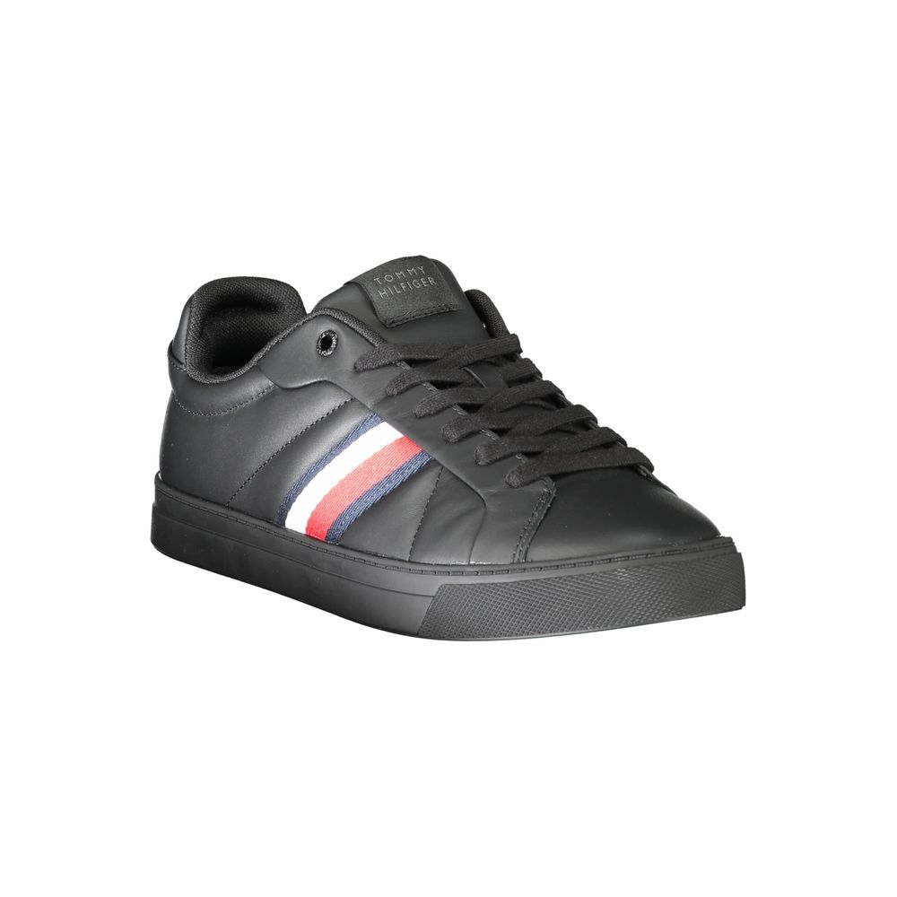 Tommy Hilfiger Sort Læder Herre Sneaker