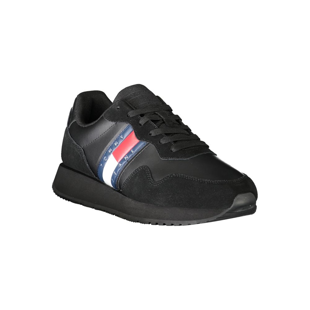 Tommy Hilfiger Sort Læder Herre Sneaker