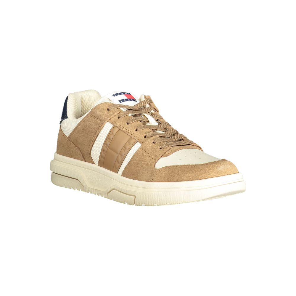 Tommy Hilfiger Beige Læder Herre Sneaker