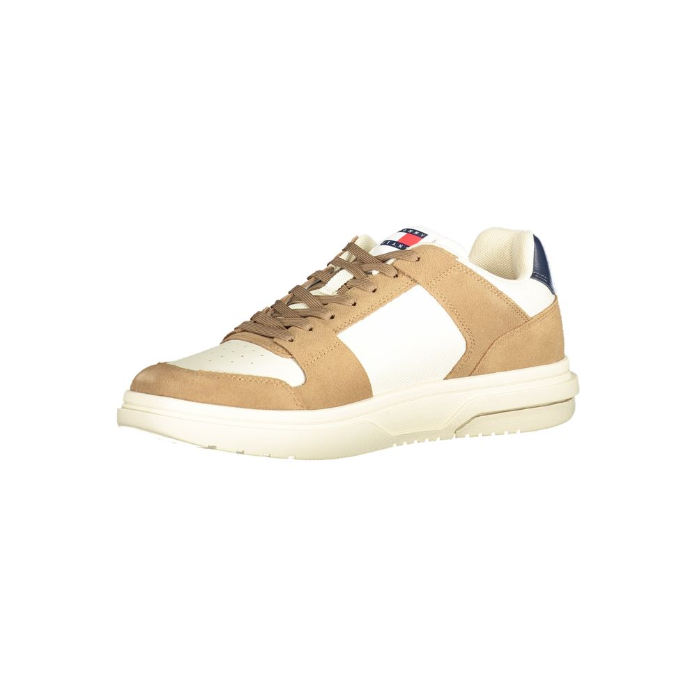 Tommy Hilfiger Beige Læder Herre Sneaker