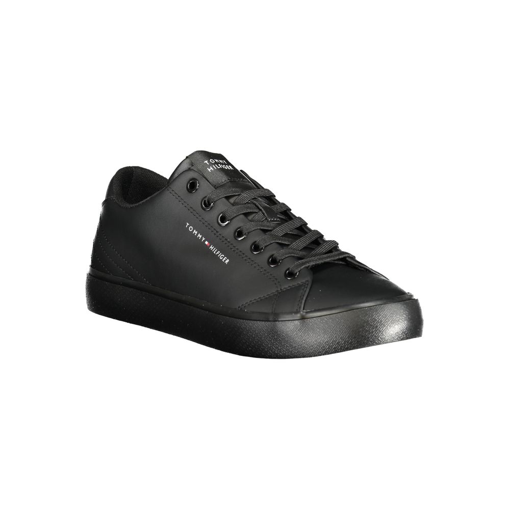 Tommy Hilfiger Sort Læder Herre Sneaker
