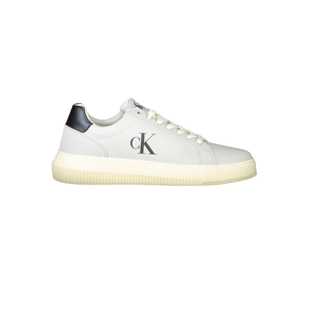 Calvin Klein Grå Læder Herre Sneaker