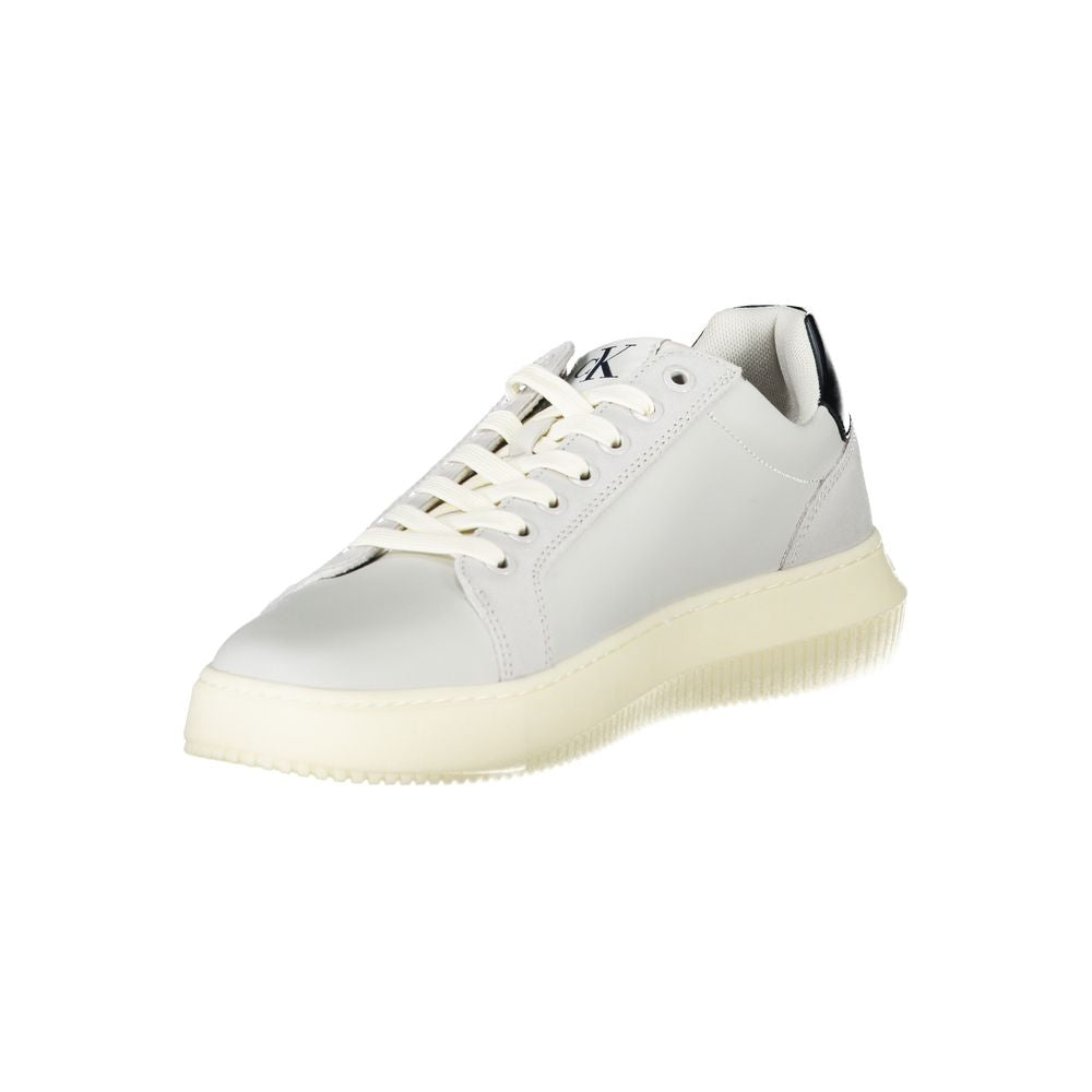Calvin Klein Grå Læder Herre Sneaker