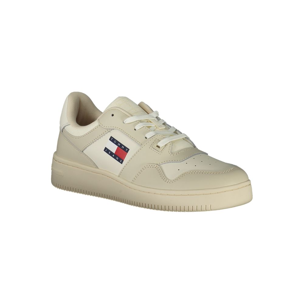 Tommy Hilfiger Beige Læder Herre Sneaker