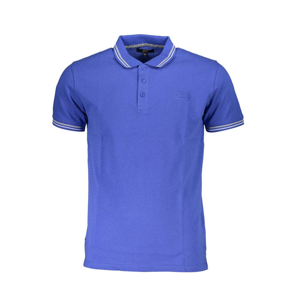 Cavalli Class Blå Bomuldspoloshirt