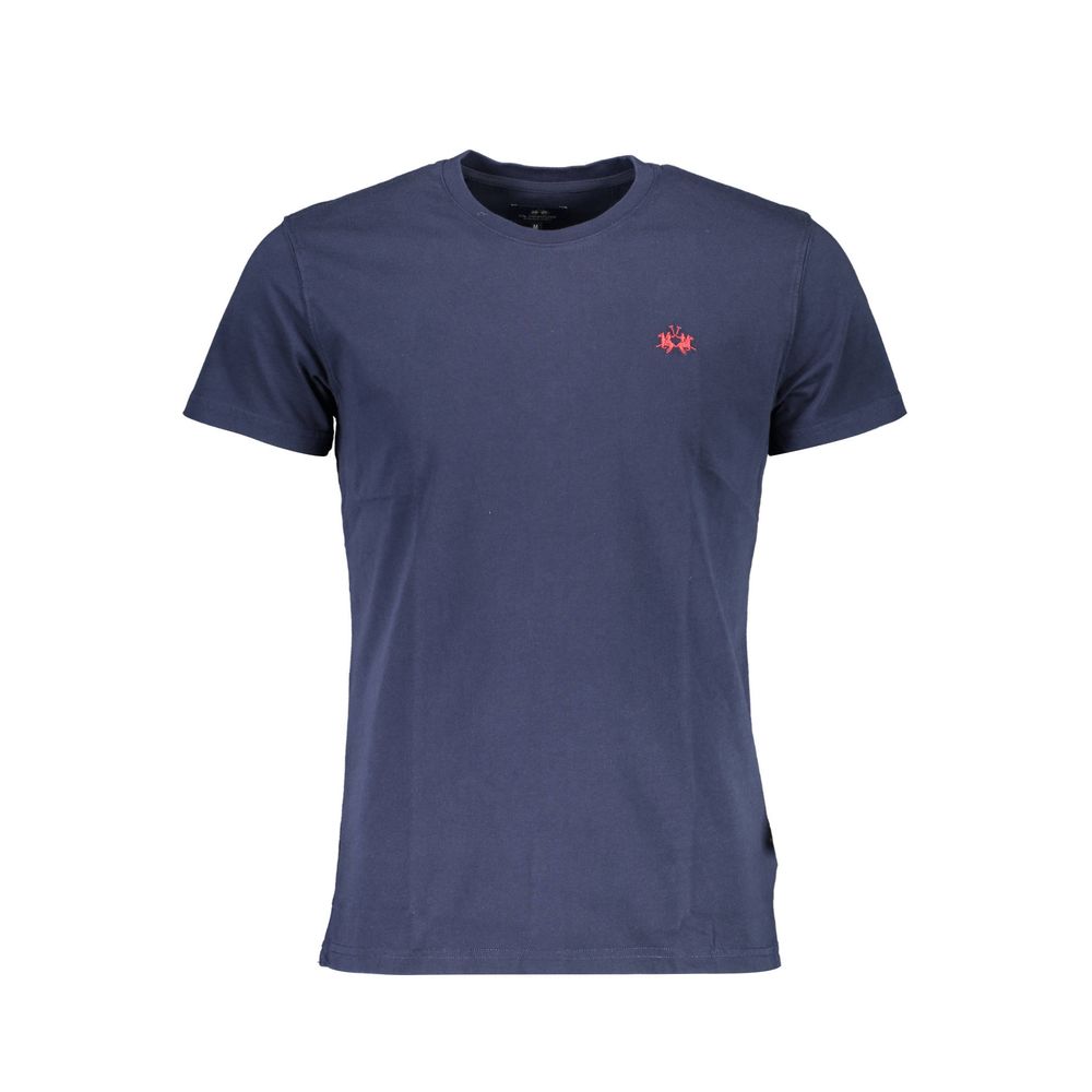 La Martina Elegant T-shirt med rund hals og broderi i bomuld