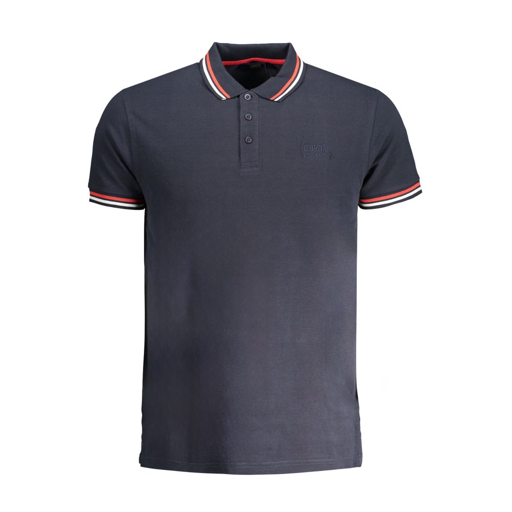 Cavalli Class Blå Bomuldspoloshirt