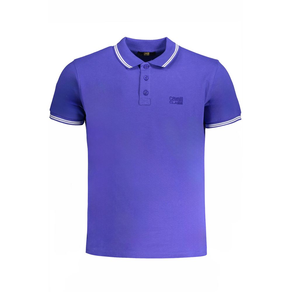 Cavalli Class Blå Bomuldspoloshirt