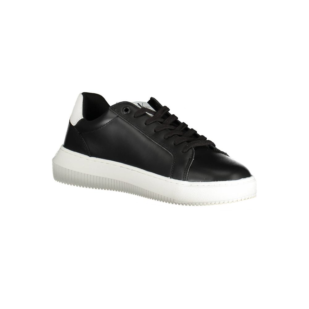Calvin Klein Sleek Sorte Sneakers Med Snøre