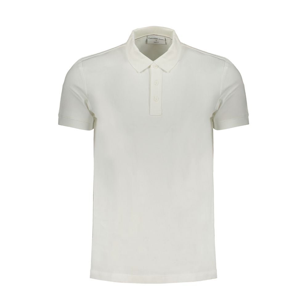 Calvin Klein hvid bomuldspoloshirt