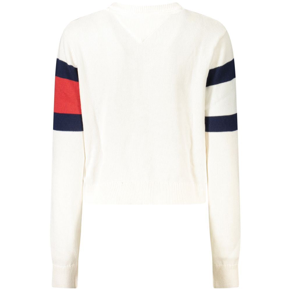 Tommy Hilfiger Hvid Bomuldssweater Til Kvinder