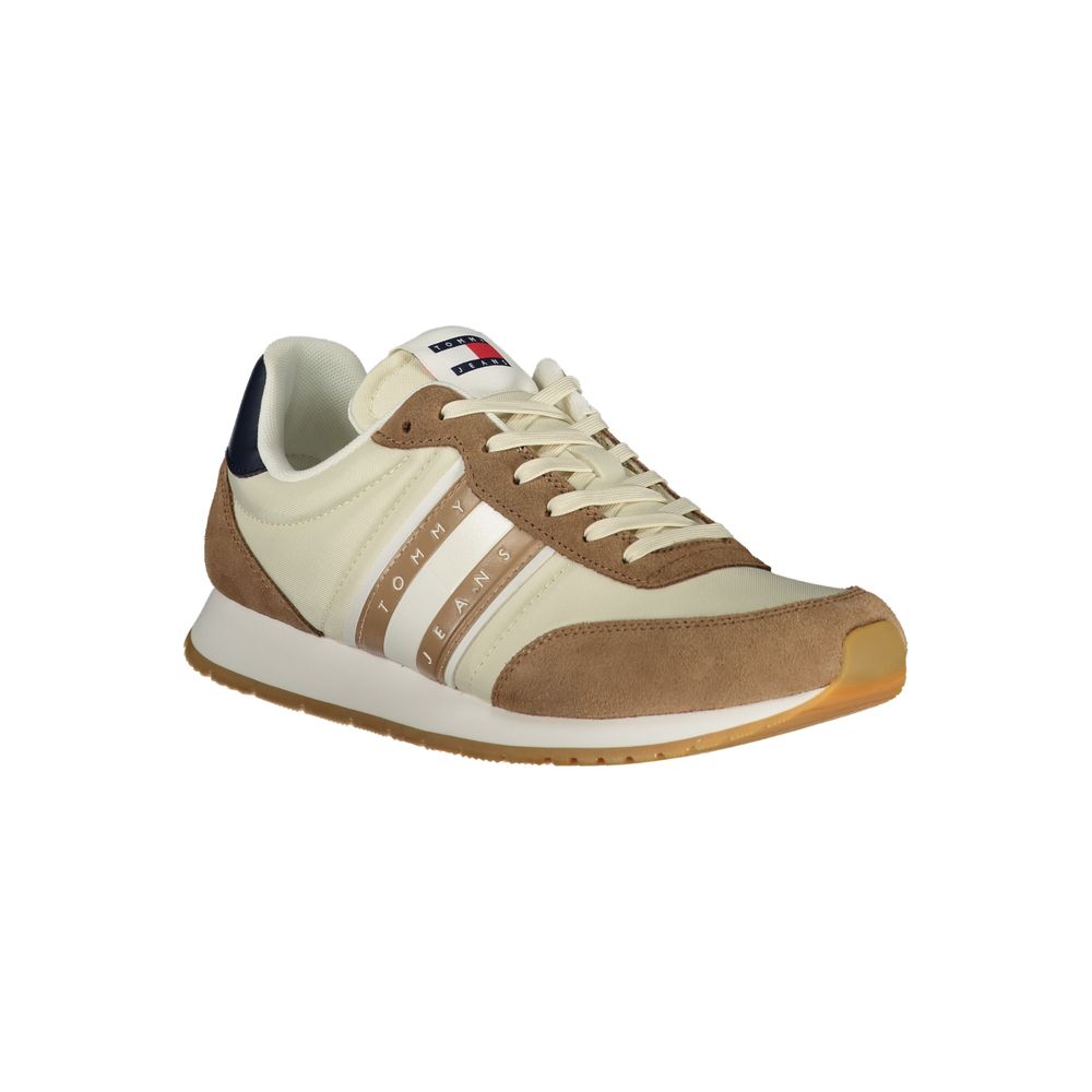Tommy Hilfiger Beige Læder Herre Sneaker