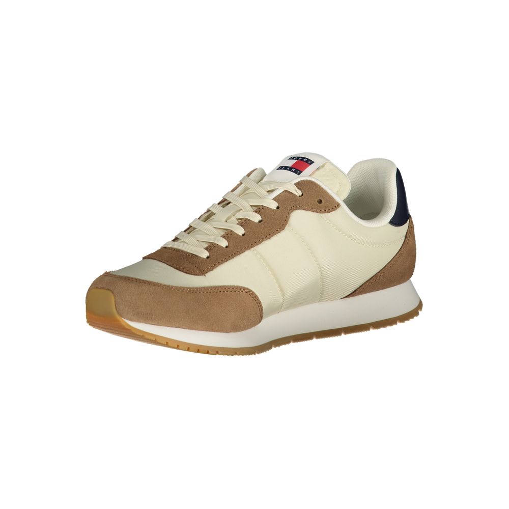 Tommy Hilfiger Beige Læder Herre Sneaker