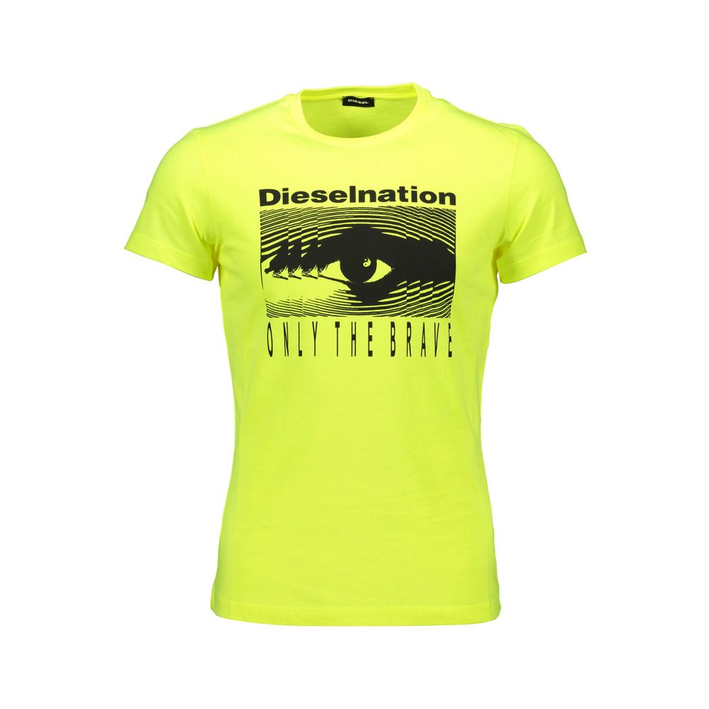 Diesel Gul Bomuld Herre T-shirt