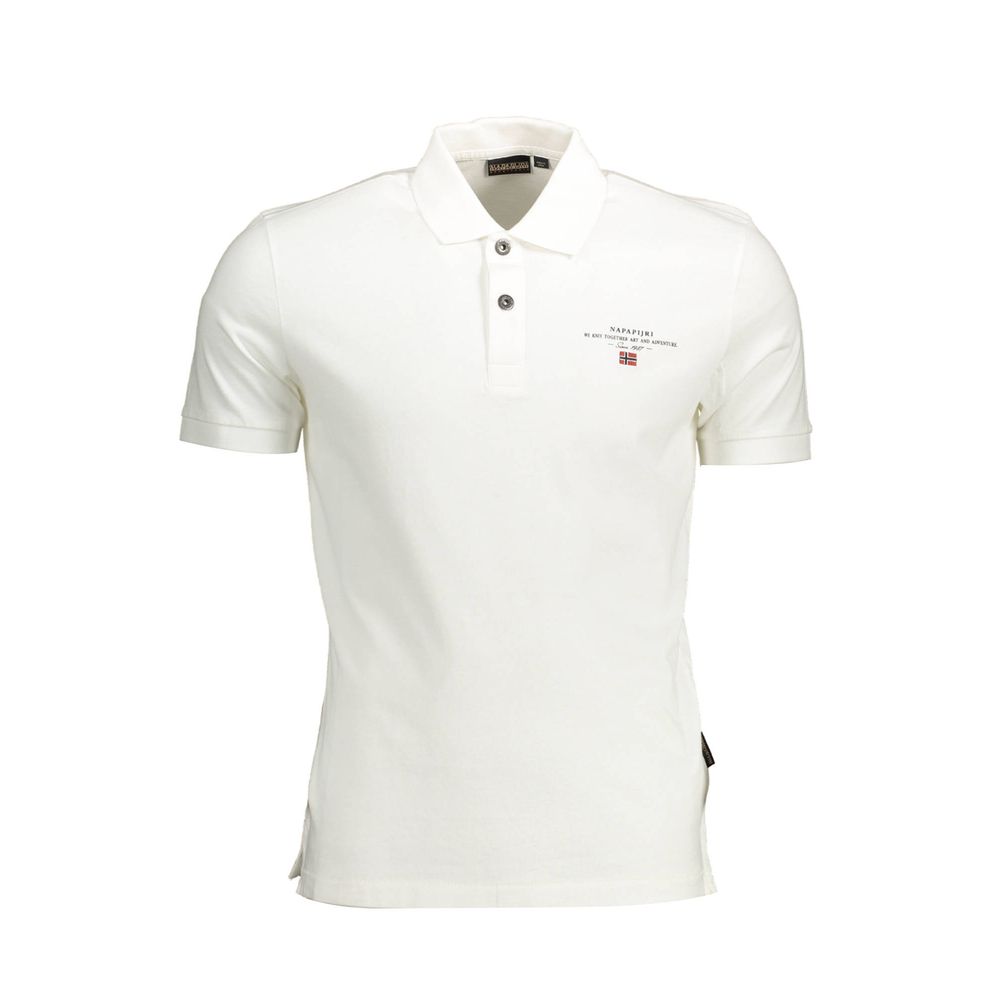 Napapijri Hvid Bomuld Herre Poloshirt