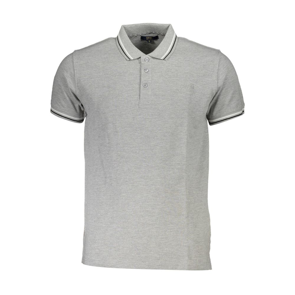 Cavalli Class Grå Bomuld Herre Poloshirt