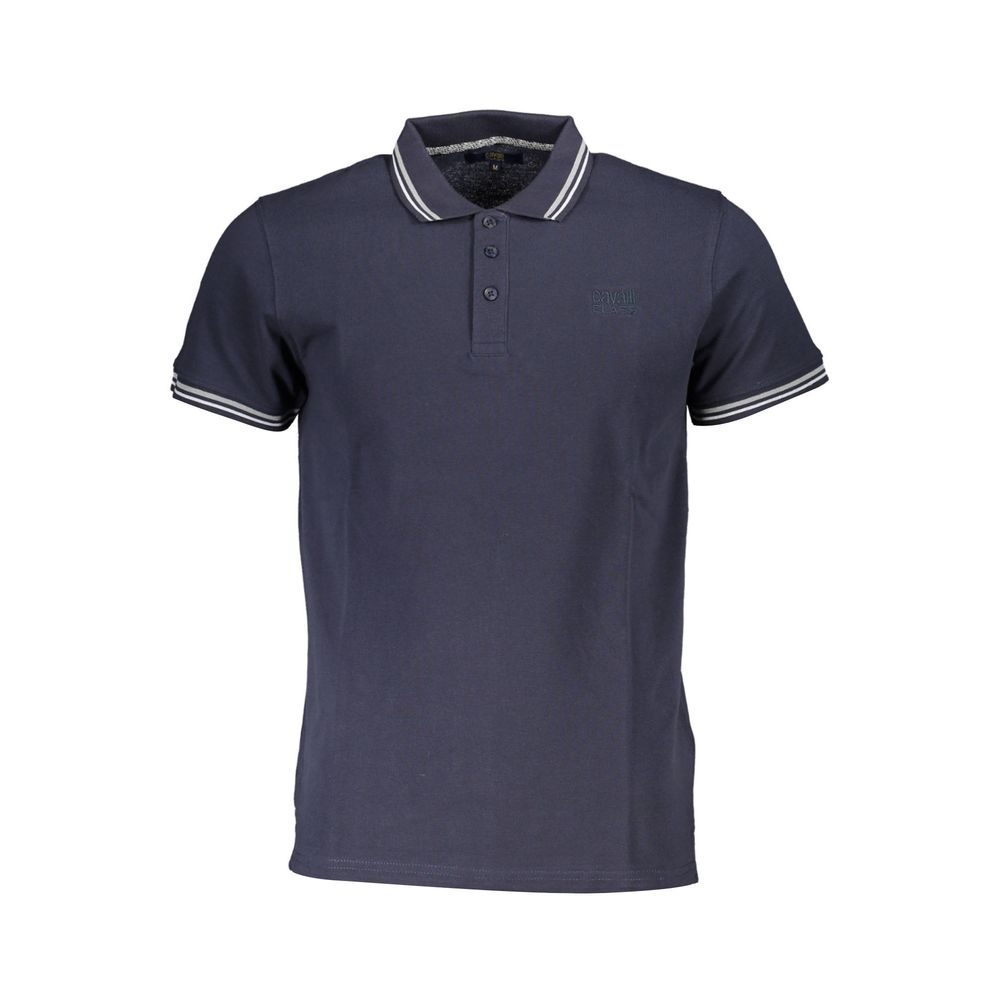 Cavalli Class Blå Bomuldspoloshirt