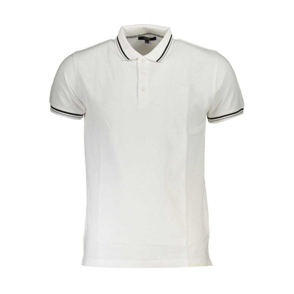Cavalli Class hvid bomuldspoloshirt