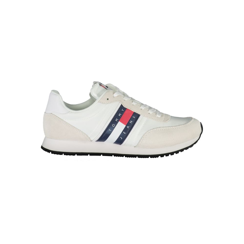 Tommy Hilfiger Elegante Hvide Sneakers med Kontrastdetaljer