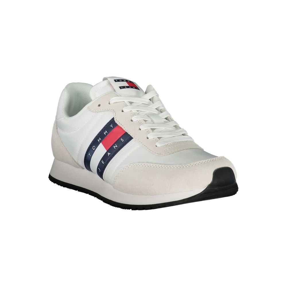 Tommy Hilfiger Elegante Hvide Sneakers med Kontrastdetaljer