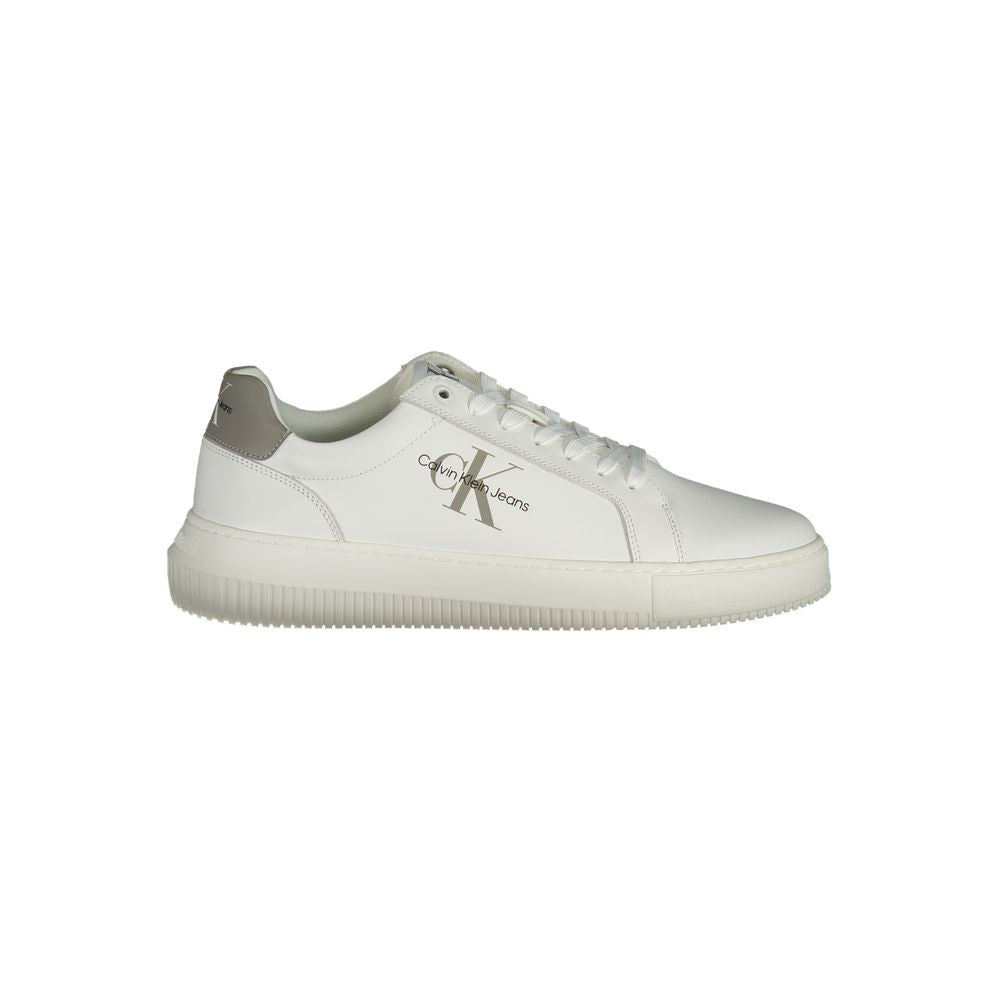 Calvin Klein Hvid Læder Herre Sneaker