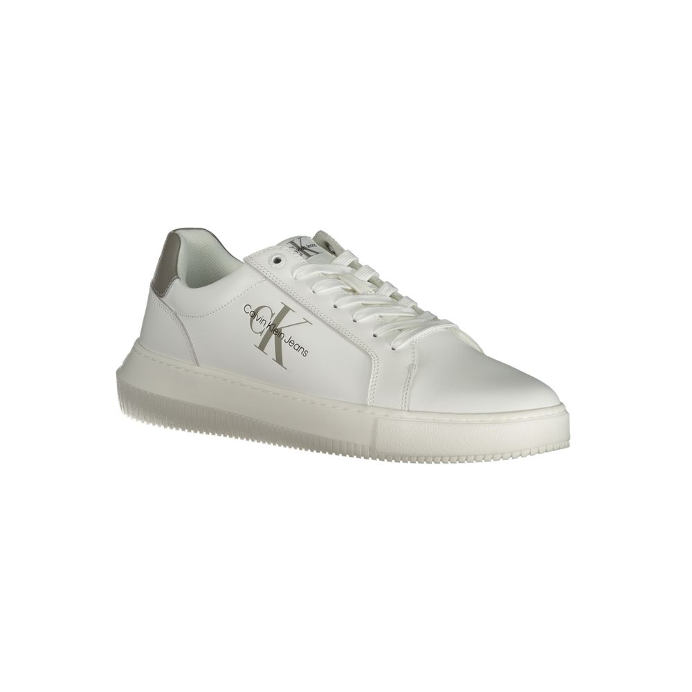 Calvin Klein Hvid Læder Herre Sneaker