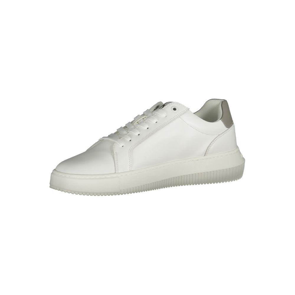 Calvin Klein Hvid Læder Herre Sneaker