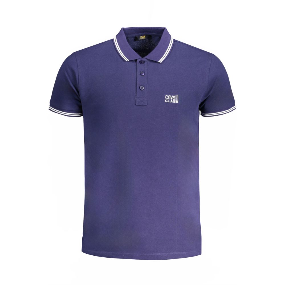 Cavalli Class Blå Bomuldspoloshirt