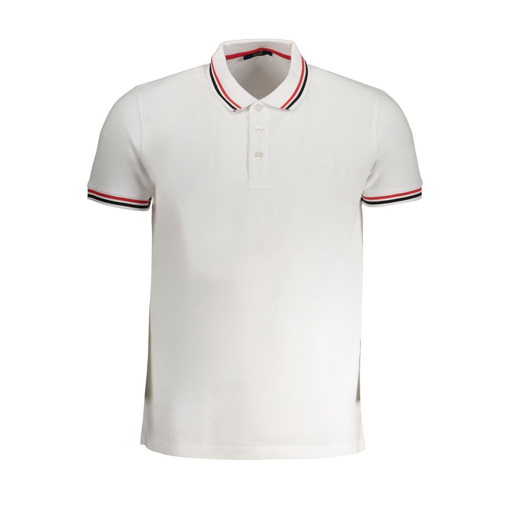 Cavalli Class hvid bomuldspoloshirt