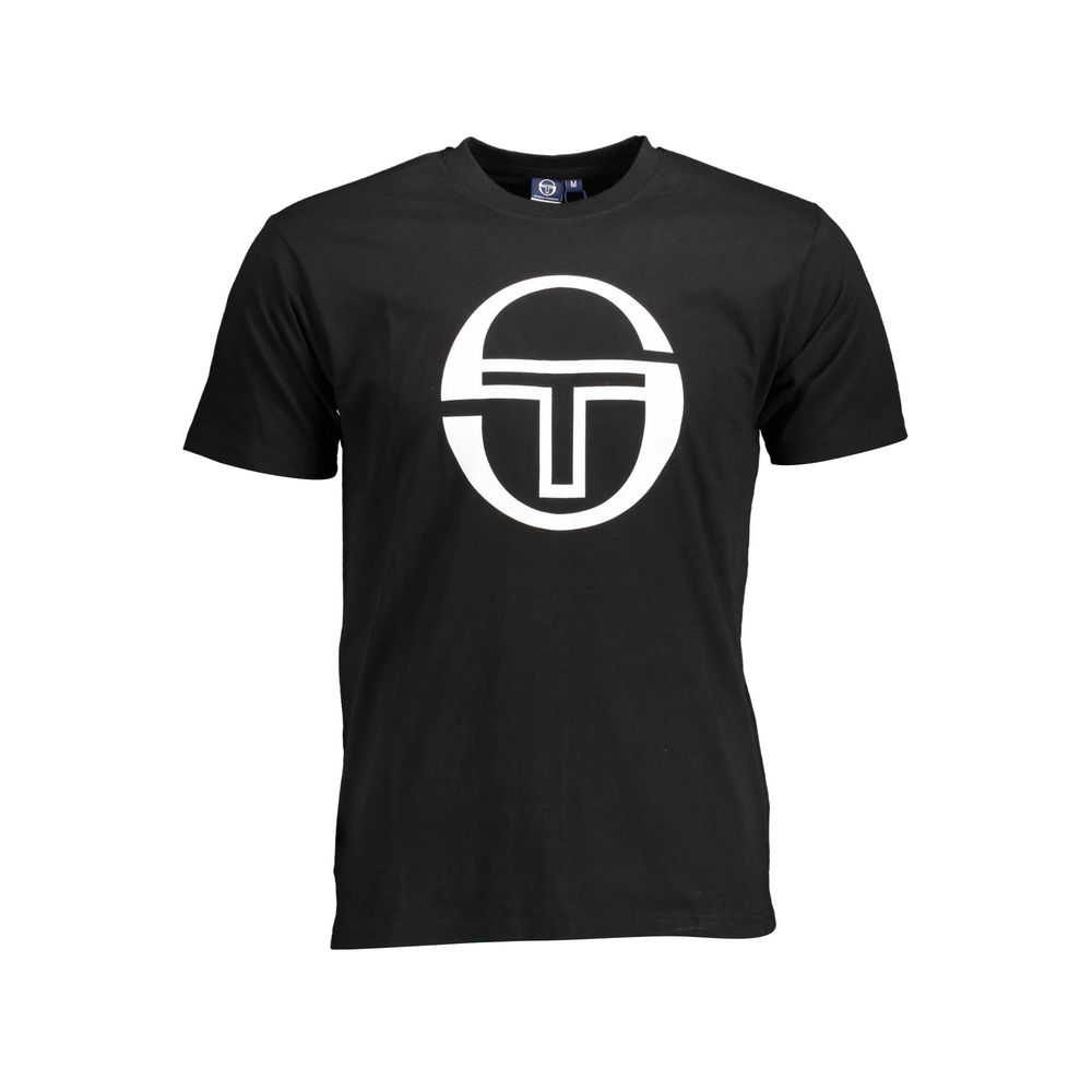 Sergio Tacchini sort bomulds-T-shirt