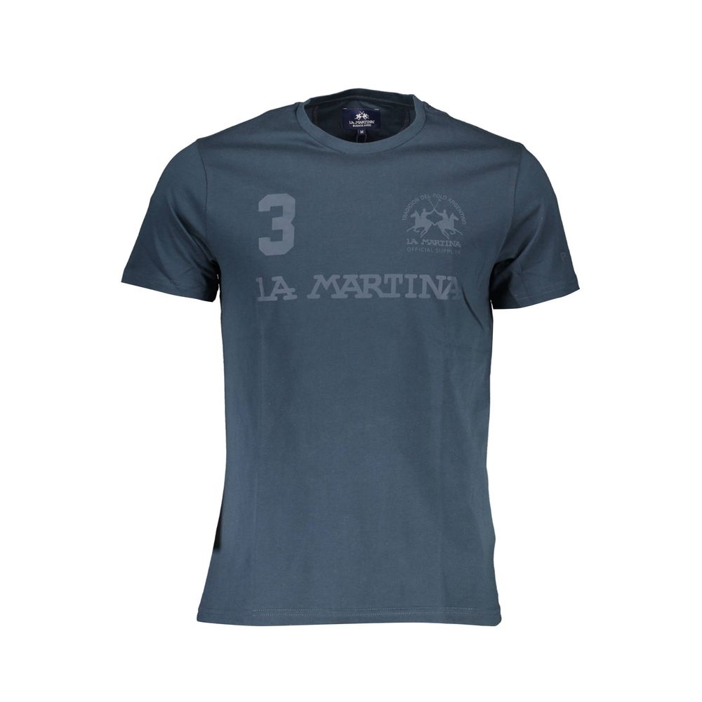 La Martina Blå Bomuld Herre T-shirt