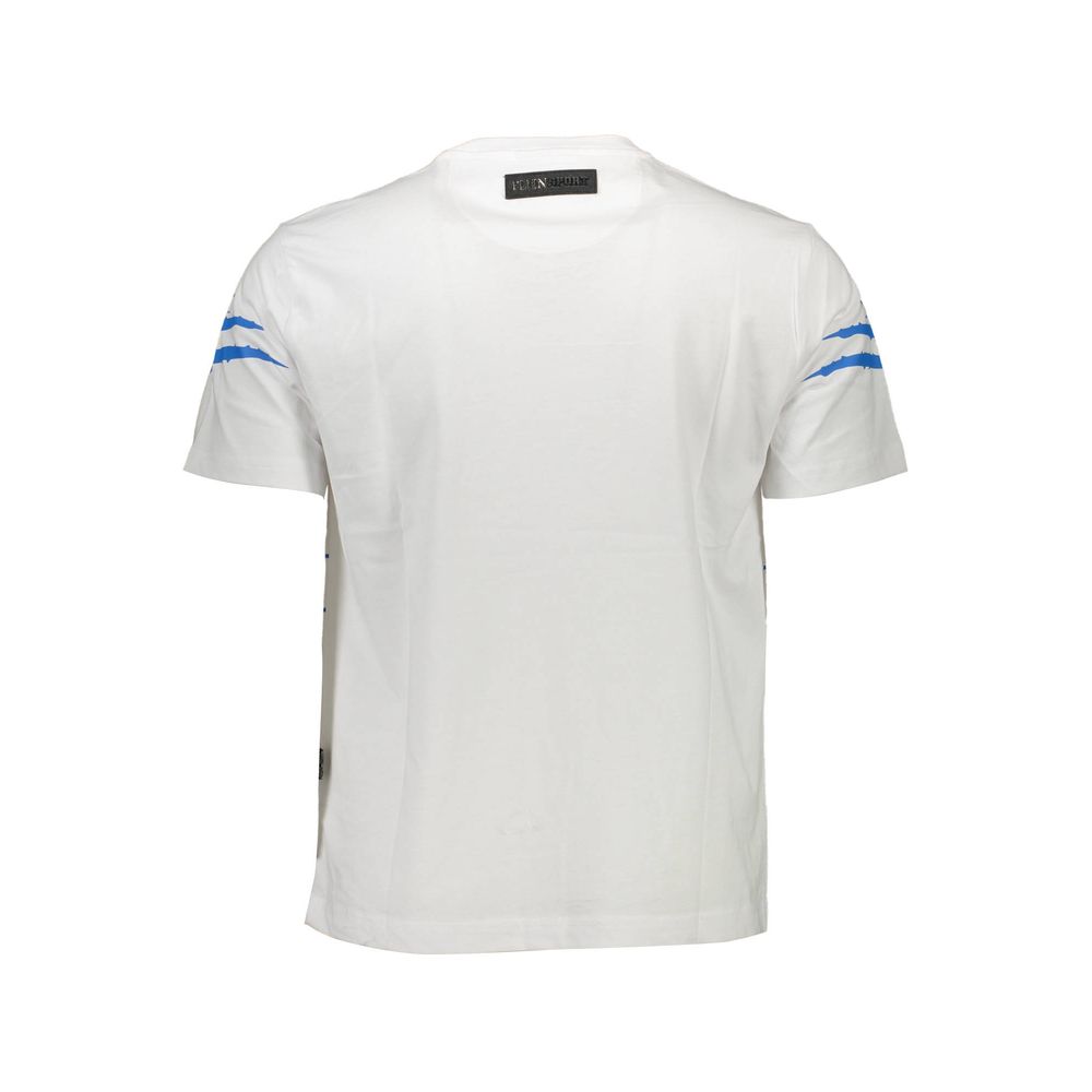 Plein Sport Hvid Bomuld Herre T-shirt
