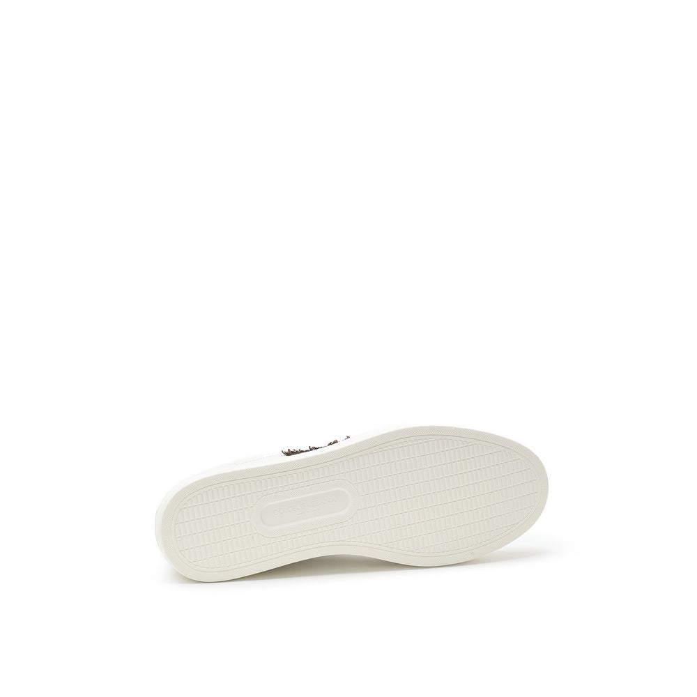 Dolce & Gabbana White Leather Sneaker