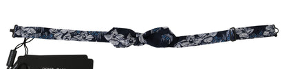 Dolce &amp; Gabbana Elegant Marineblå Silkeslips