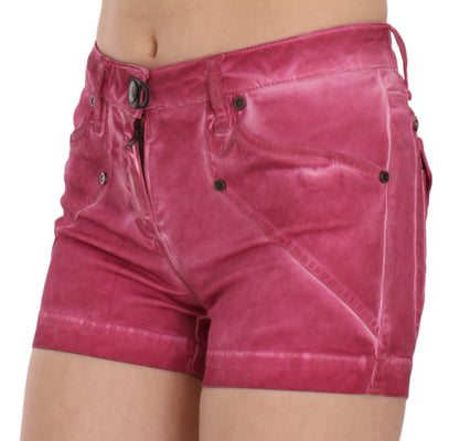 PLEIN SUD Chic Pink Vaskede Denimshorts
