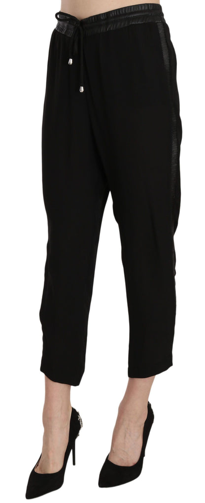 Guess Chic højtaljede cropped bukser i elegant sort