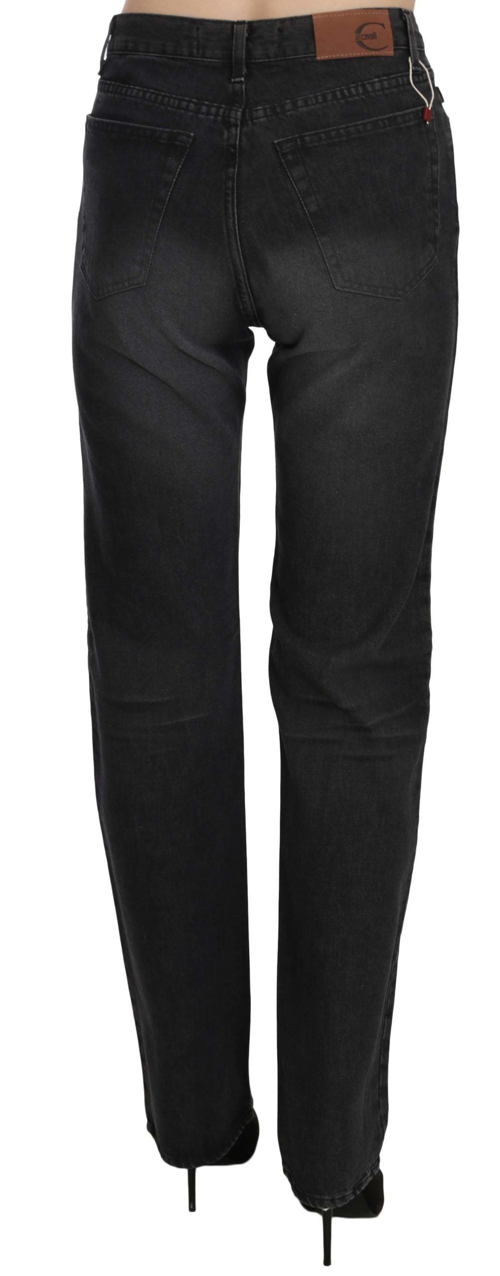 Just Cavalli Løft din stil: Chic sort højtaljet denim
