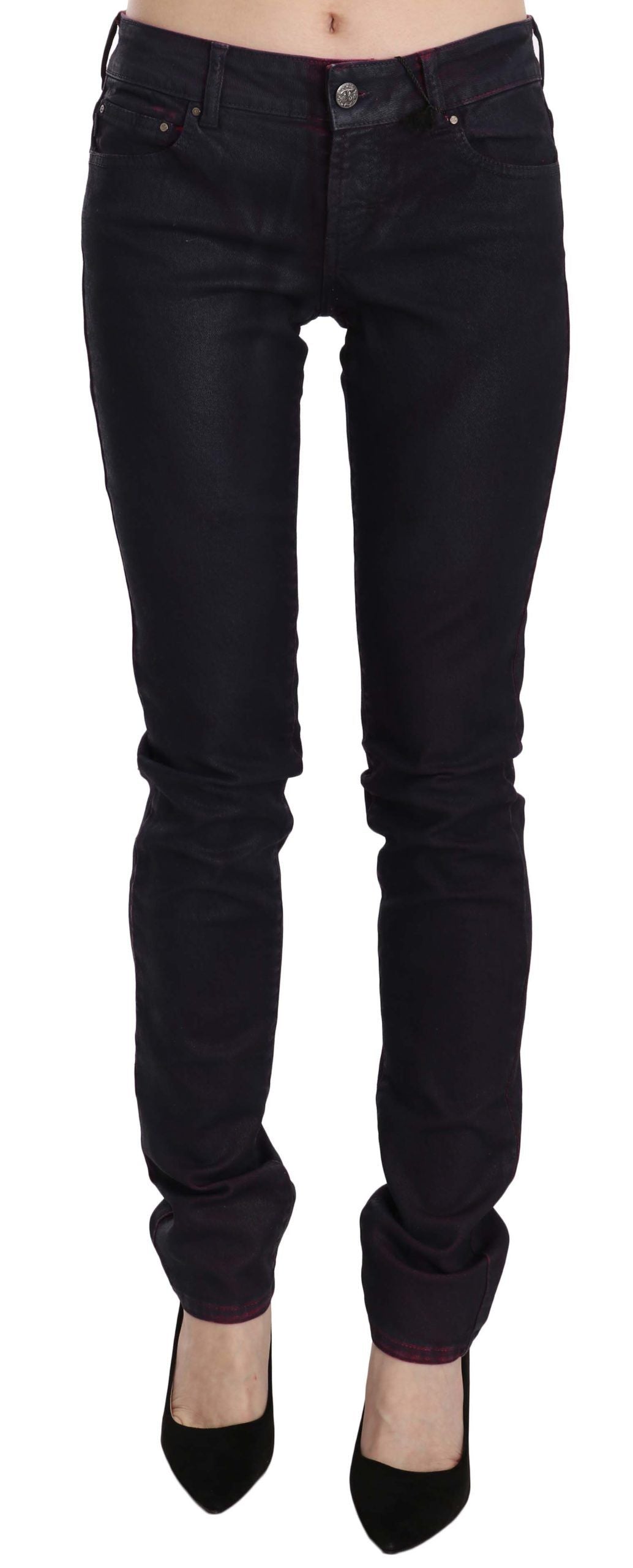 Just Cavalli Chic Sort Lav Talje Skinny Denim