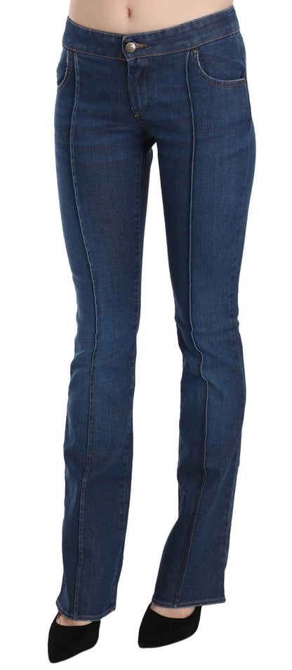 Just Cavalli Chic Blåvaskede Boot Cut Denimbukser