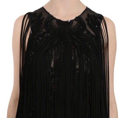 John Richmond Transparent Maxi Elegance Kjole med Pailletter