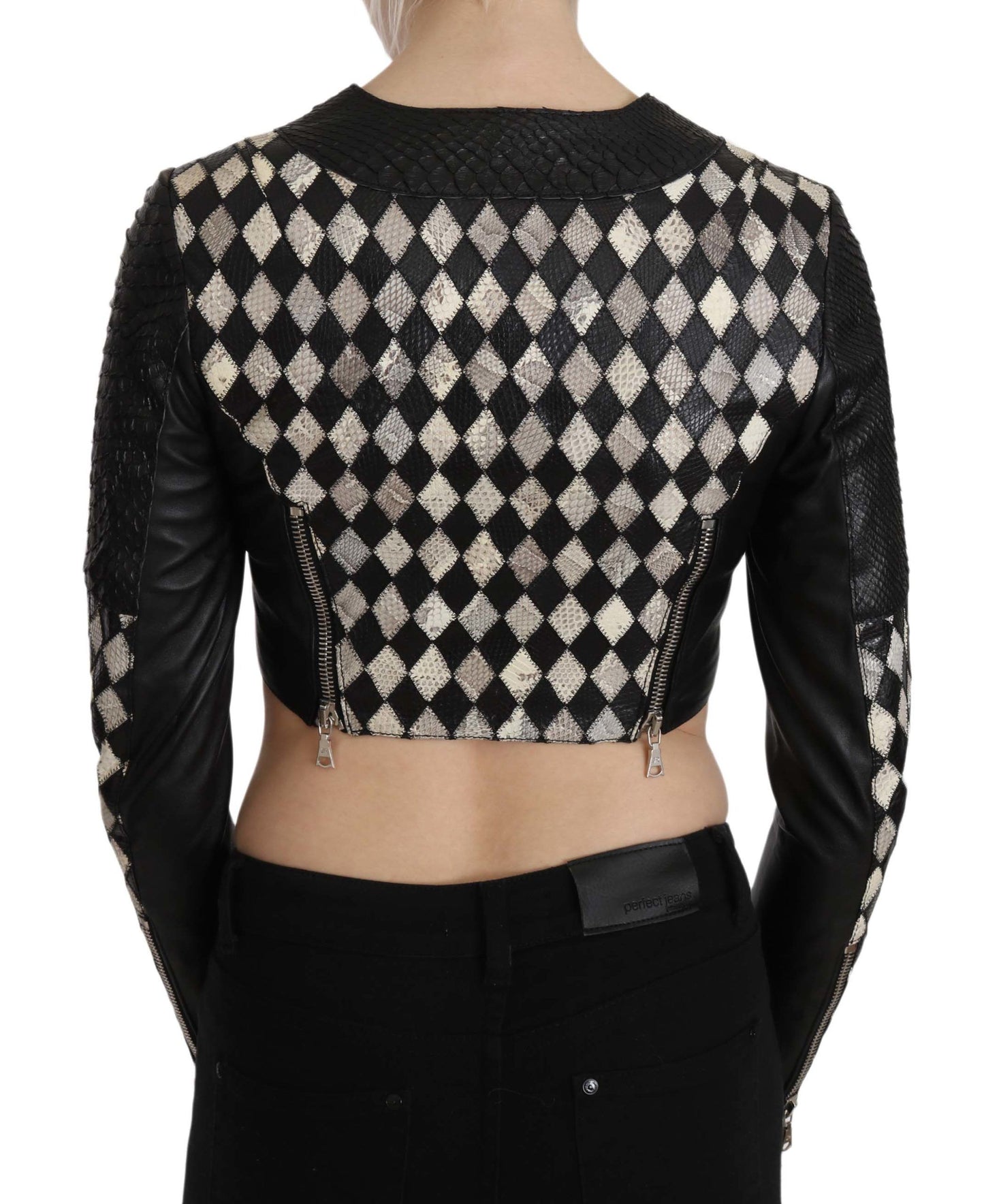 John Richmond Chic biker-inspireret cropped læderjakke