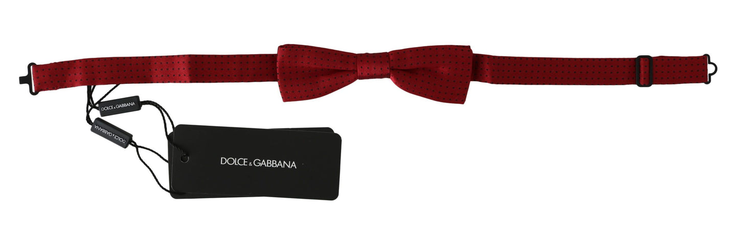 Dolce &amp; Gabbana Elegant rød prikket silkesløjfe