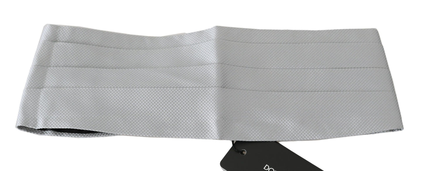 Dolce &amp; Gabbana Elegant Silk Grey Cummerbund