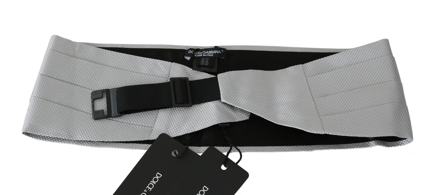 Dolce &amp; Gabbana Elegant Silk Grey Cummerbund