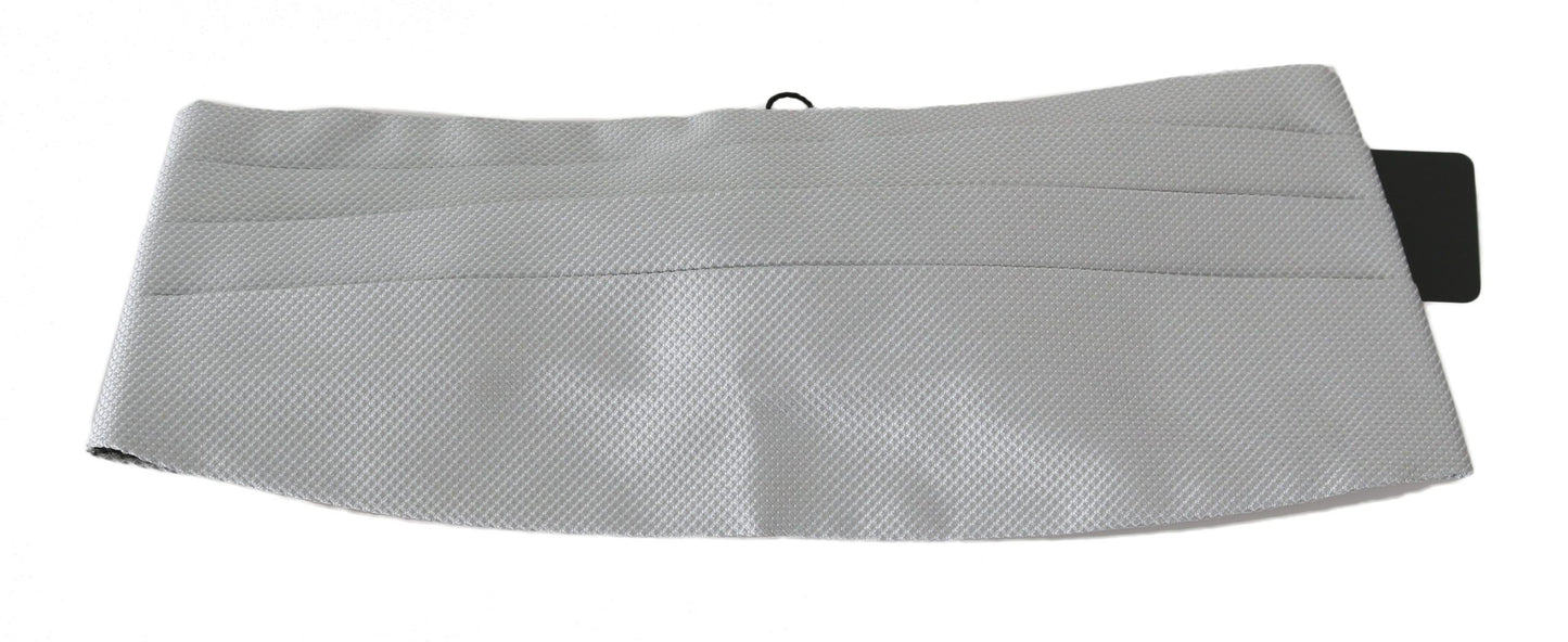 Dolce &amp; Gabbana Elegant Silk Grey Cummerbund