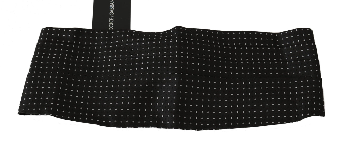 Dolce &amp; Gabbana Elegant sort prikket silke Cummerbund