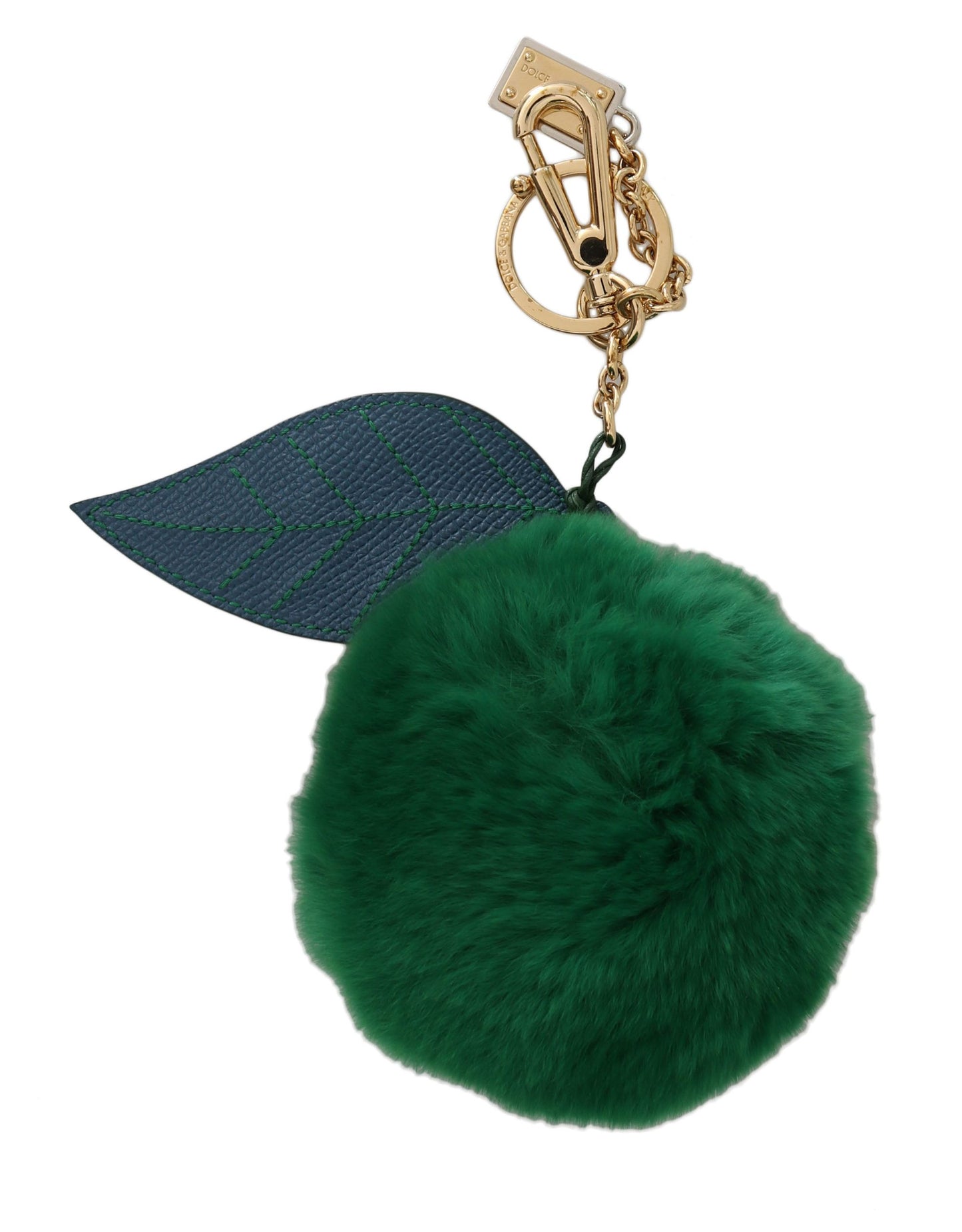 Dolce &amp; Gabbana Elegant Tricolor Fur Ball Nøglering