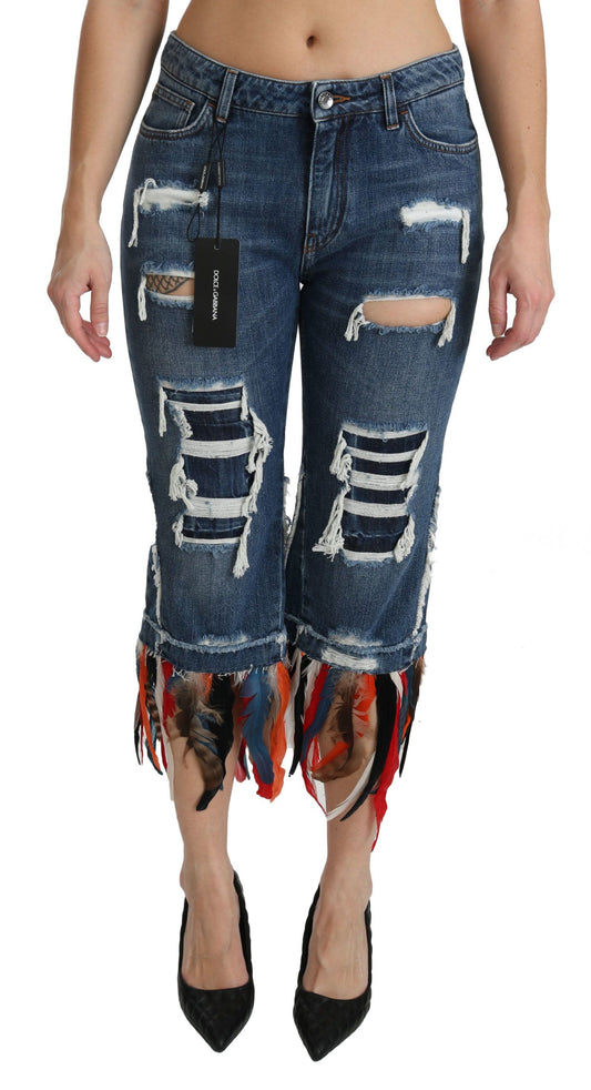 Dolce &amp; Gabbana Chic cropped jeans med lav talje