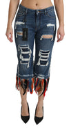 Dolce & Gabbana Chic cropped jeans med lav talje